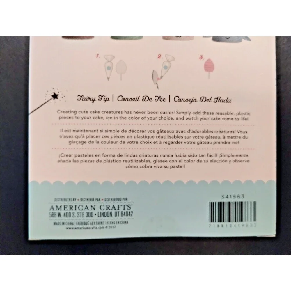 American Crafts, The Sweet Tooth Fairy Cake Face Kit, 21 Pieces, NEW
